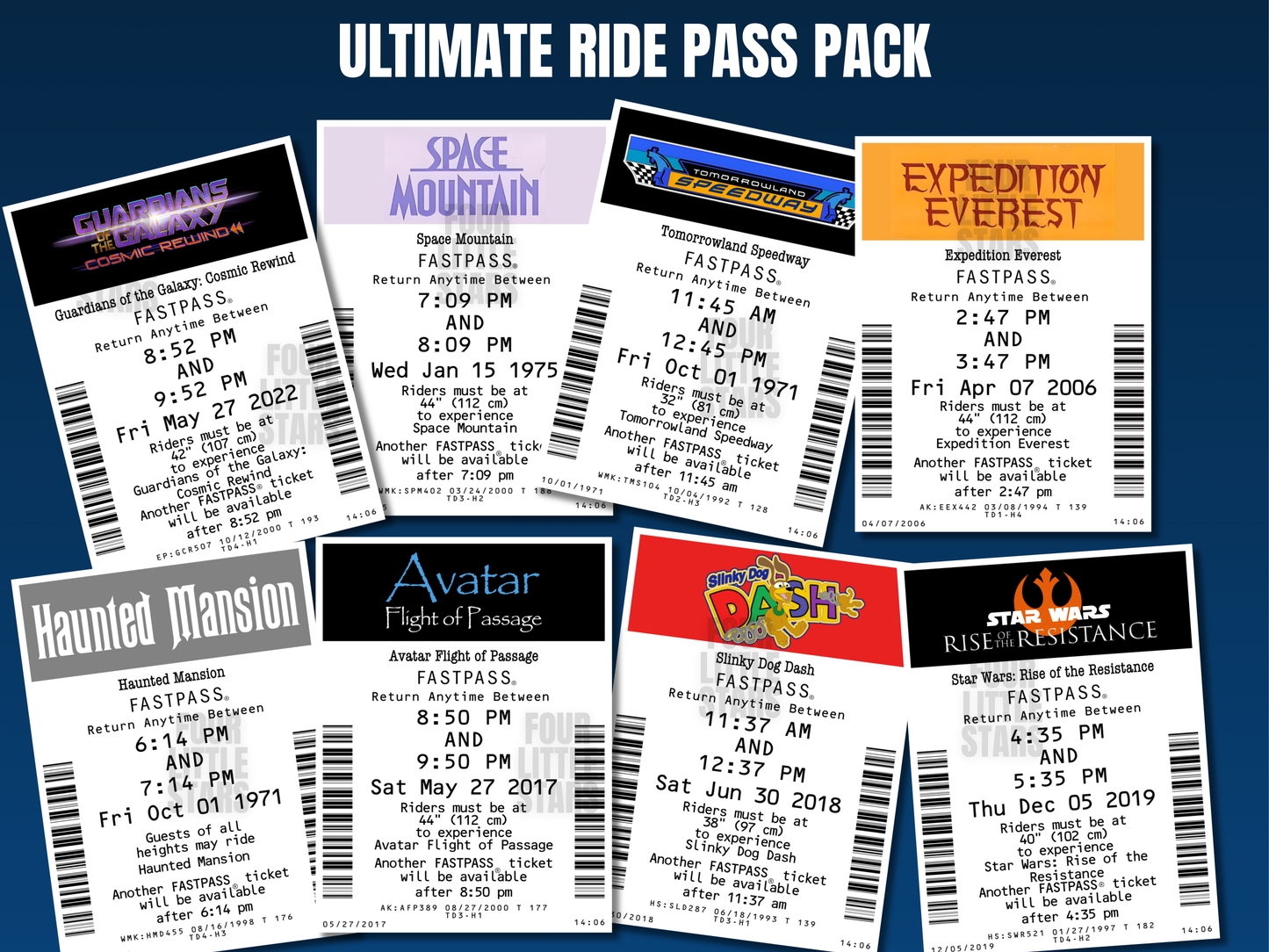 FastPass Magnets – Premade Packs