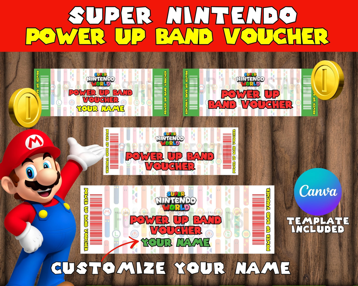 Super Nintendo World Power Up Band Voucher – Instant Download