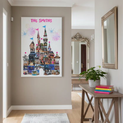 Princess Castle Custom Photo Collage Canvas or Framed Print