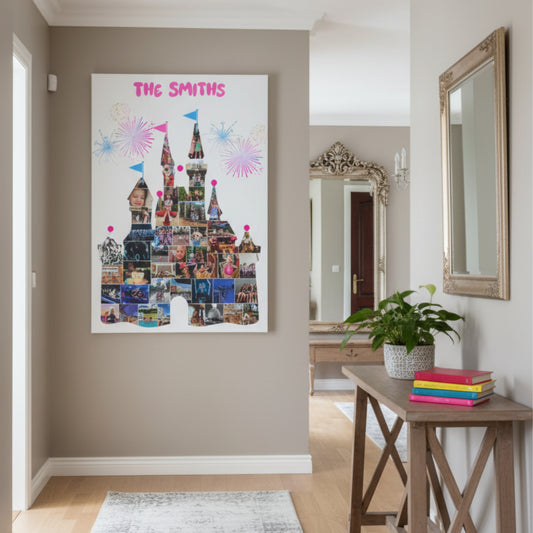 Princess Castle Custom Photo Collage Canvas or Framed Print