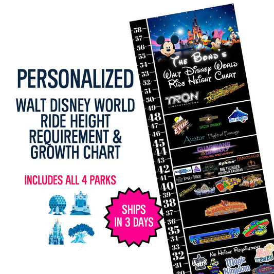 Disney World Ride Height Requirement Growth Chart
