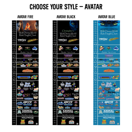 Walt Disney World Avatar Ride Height Requirements Chart