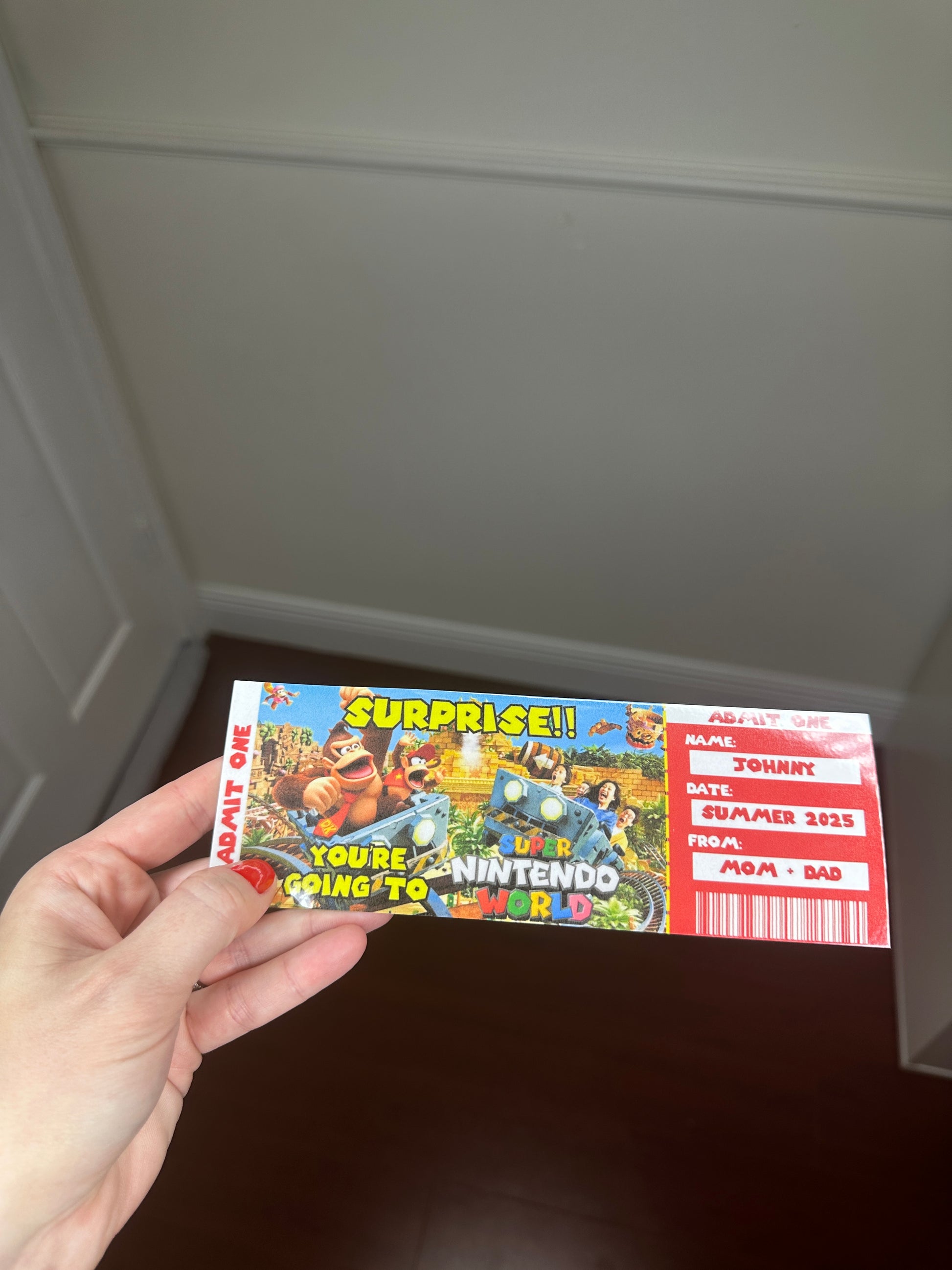 Super mario bros, universal studios fl, bowser, universal orlando, orlando florida, nintendo world, mario and luigi, epic universe ticket, Mario world, universal ticket, super nintendo world, theme park tickets, theme park ticket, surprise gifts, orlando parks, peach princess, theme park passes, universal world, ticket gifts, gift tickets