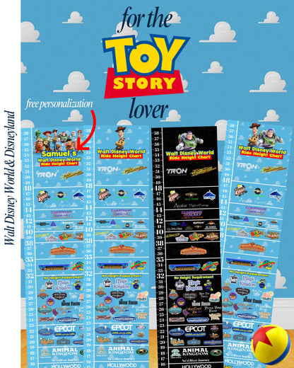Walt Disney World Toy Story Ride Height Requirements Chart