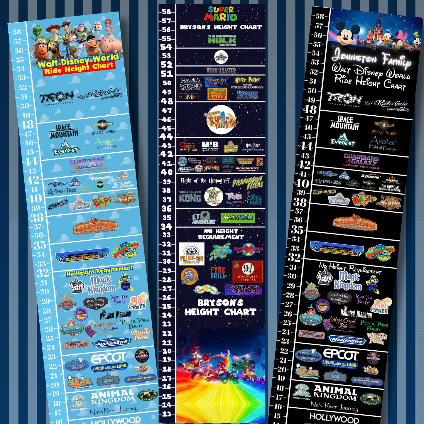 Disneyland Toy Story Ride Height Requirements Chart