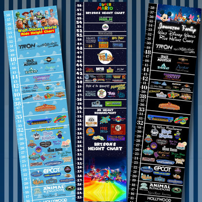 Disneyland Toy Story Ride Height Requirements Chart