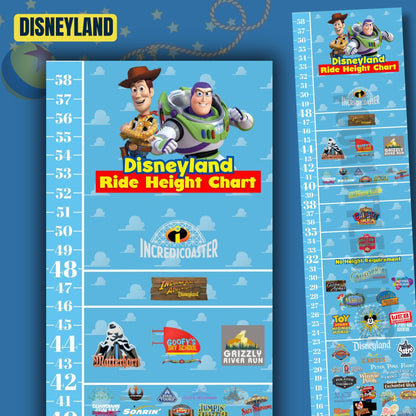 Disneyland Toy Story Ride Height Requirements Chart