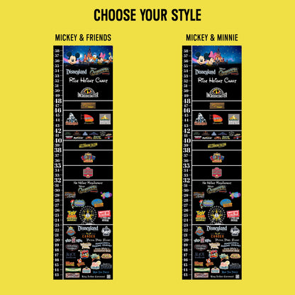 Disneyland & California Adventure Ride Height Requirements Chart