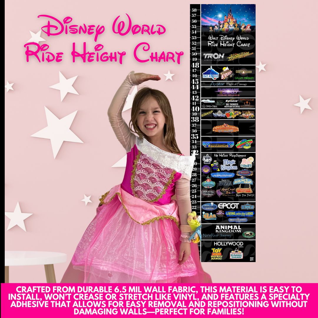 Disney Ride Height and Growth Chart