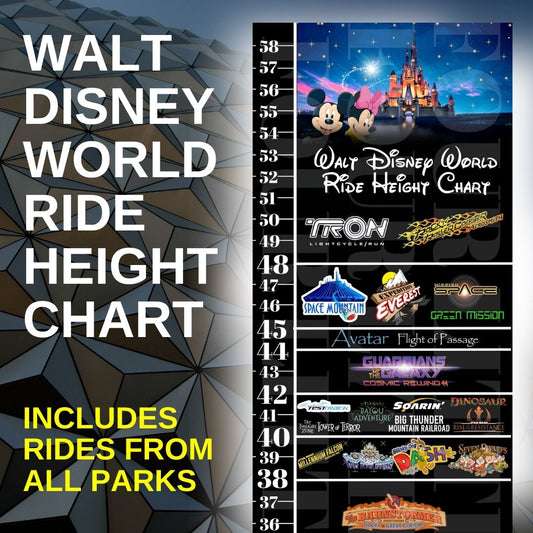 Disney Ride Height and Growth Chart