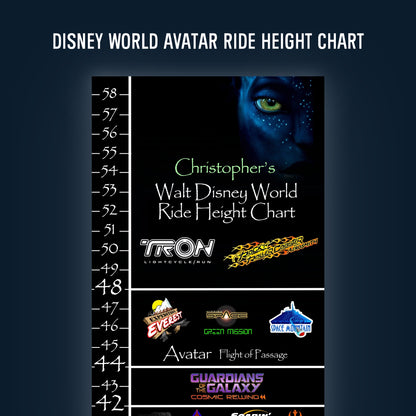 Walt Disney World Avatar Ride Height Requirements Chart