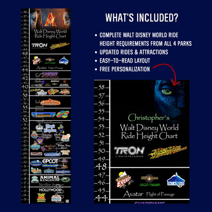 Walt Disney World Avatar Ride Height Requirements Chart
