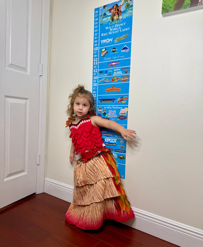 Walt Disney World Moana Ride Height Requirements Chart