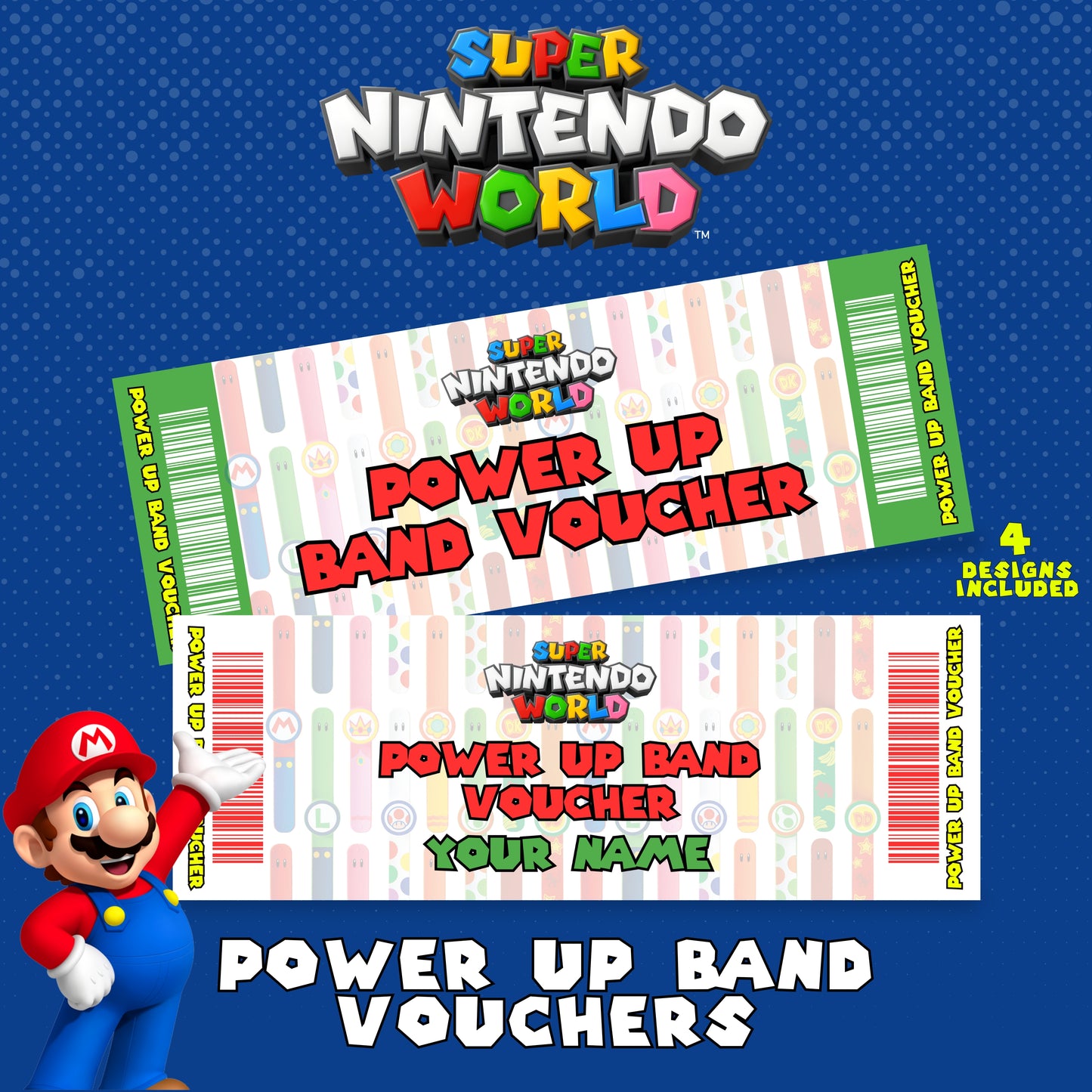Super Nintendo World Power Up Band Voucher – Instant Download