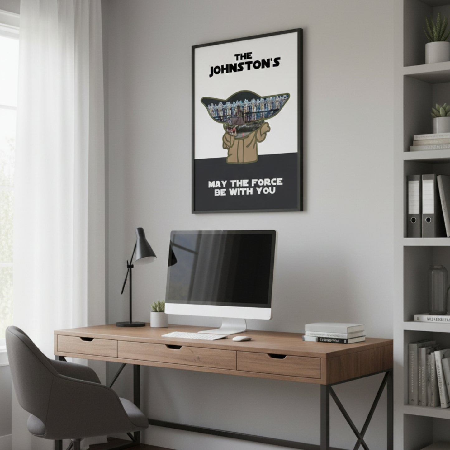 Galaxy Warrior Silhouette Photo Collage – Space Adventure-Inspired Keepsake