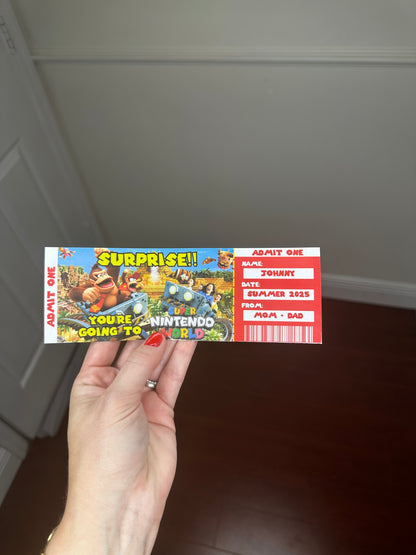Super mario bros, universal studios fl, bowser, universal orlando, orlando florida, nintendo world, mario and luigi, epic universe ticket, Mario world, universal ticket, super nintendo world, theme park tickets, theme park ticket, surprise gifts, orlando parks, peach princess, theme park passes, universal world, ticket gifts, gift tickets