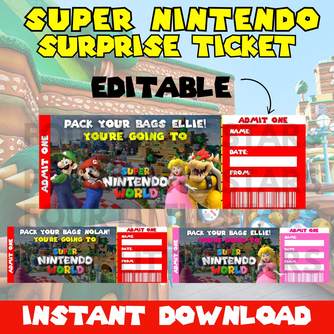 Super Nintendo World, Epic Universe, theme park tickets, Universal Studios, family entertainment, adventure rides, gaming attractions, Orlando theme parks, Mario, Luigi, interactive experiences