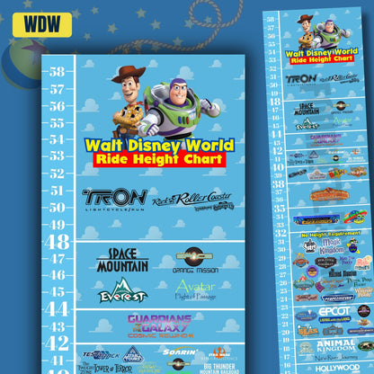 Walt Disney World Toy Story Ride Height Requirements Chart