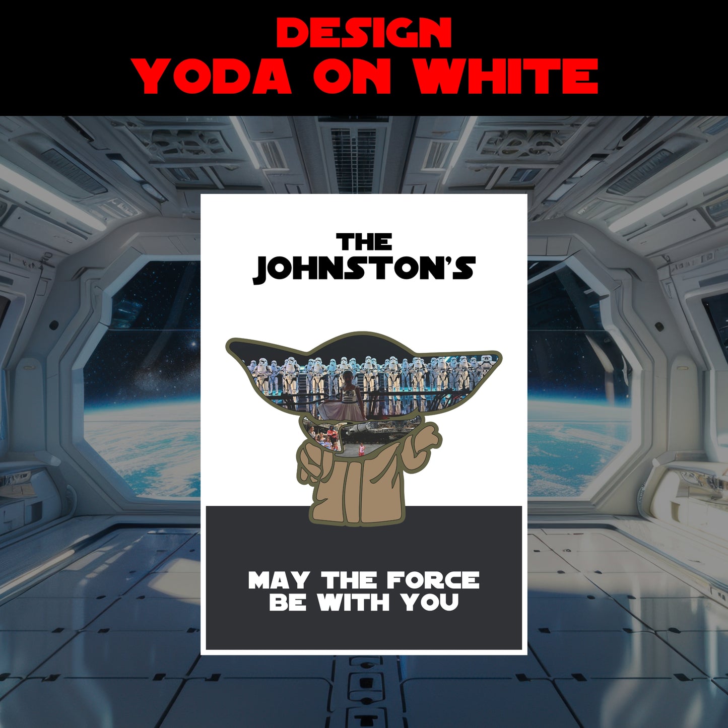 Galaxy Warrior Silhouette Photo Collage – Space Adventure-Inspired Keepsake