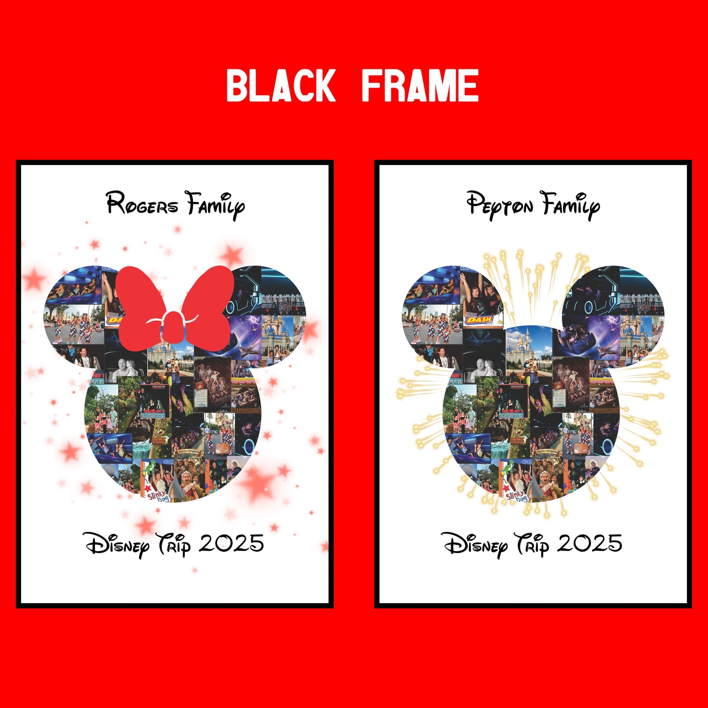 Mickey & Minnie Photo Collage – Custom Disney Vacation Keepsake