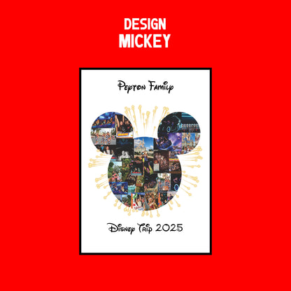 Mickey & Minnie Photo Collage – Custom Disney Vacation Keepsake