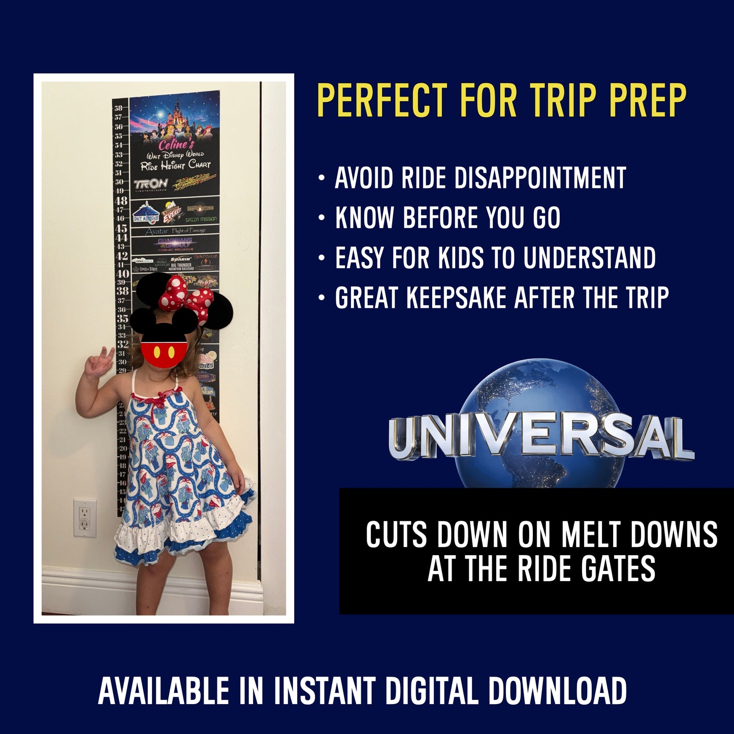 Universal & Epic Universe Ride Height Requirements Chart