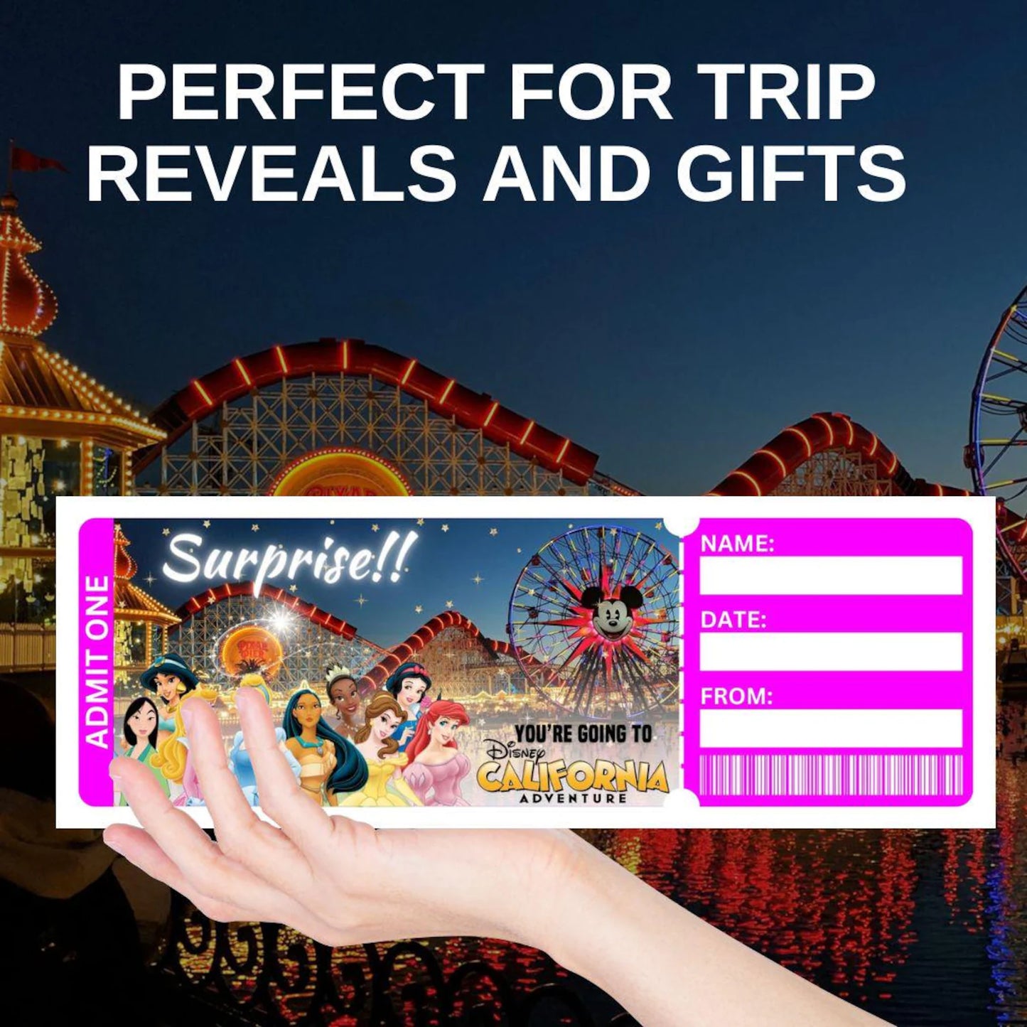 Disney California Adventure Park Ticket - Instant Download