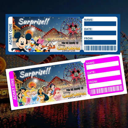 Disney California Adventure Park Ticket - Instant Download