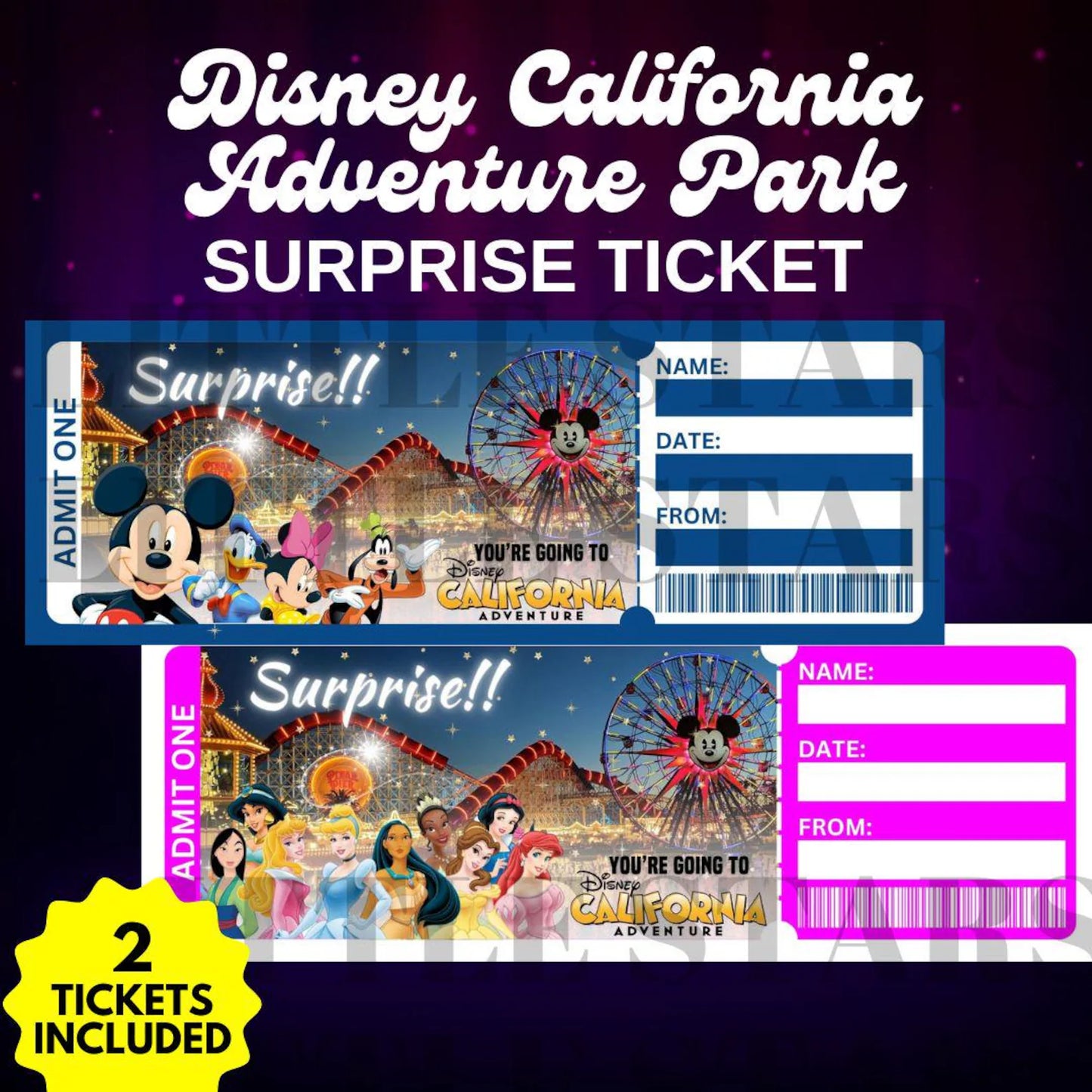 Disney California Adventure Park Ticket - Instant Download