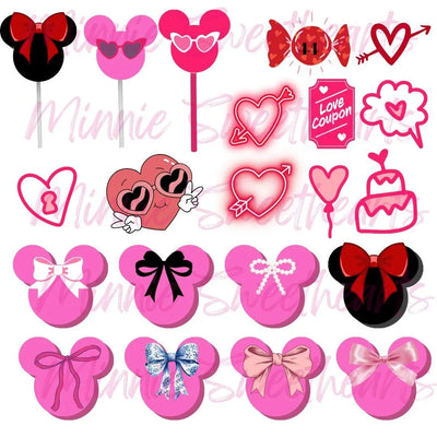 Minnie Mouse Valentine's Day Svg Bundle Instant Digital Download