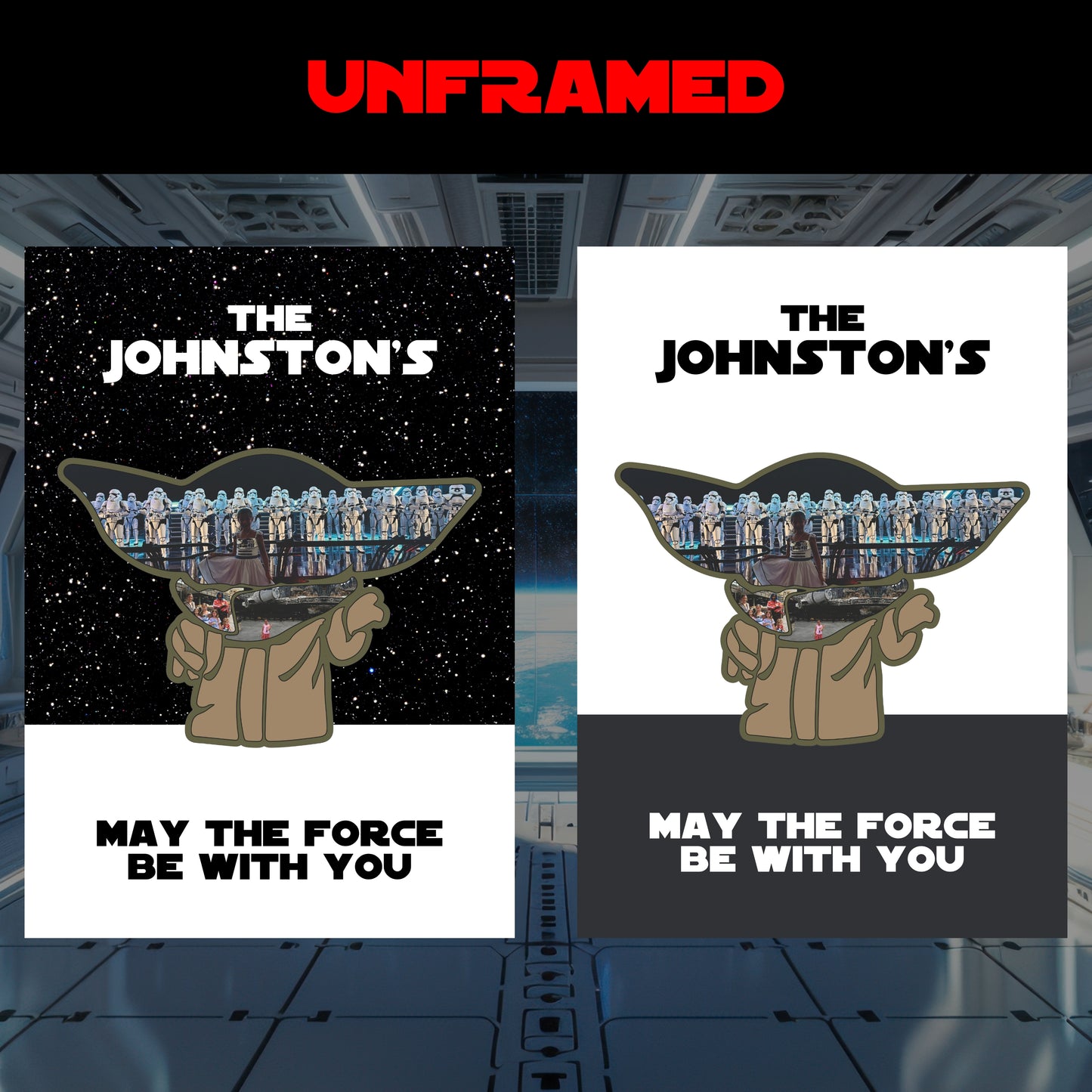 Galaxy Warrior Silhouette Photo Collage – Space Adventure-Inspired Keepsake