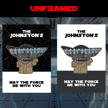 Galaxy Warrior Silhouette Photo Collage – Space Adventure-Inspired Keepsake