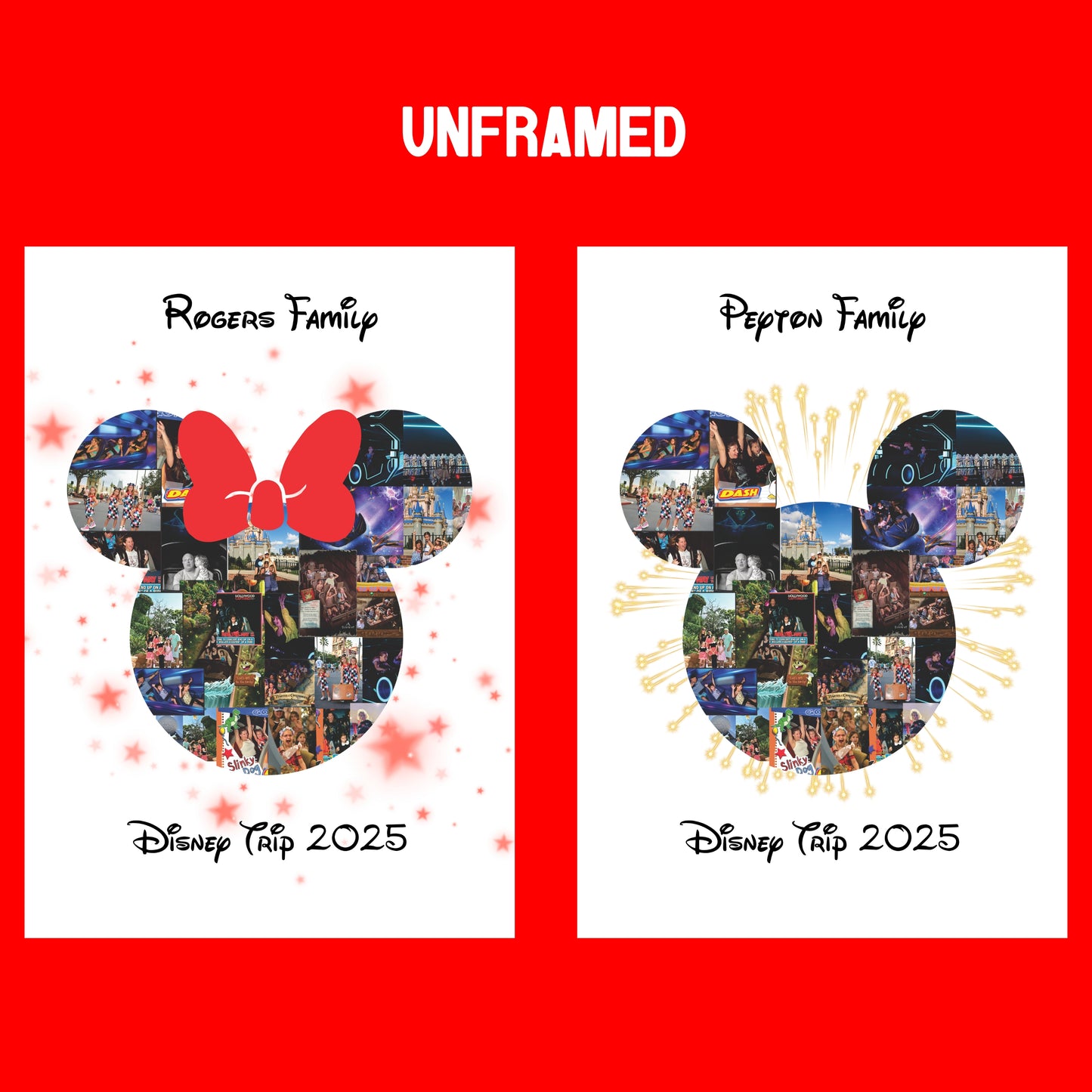 Mickey & Minnie Photo Collage – Custom Disney Vacation Keepsake
