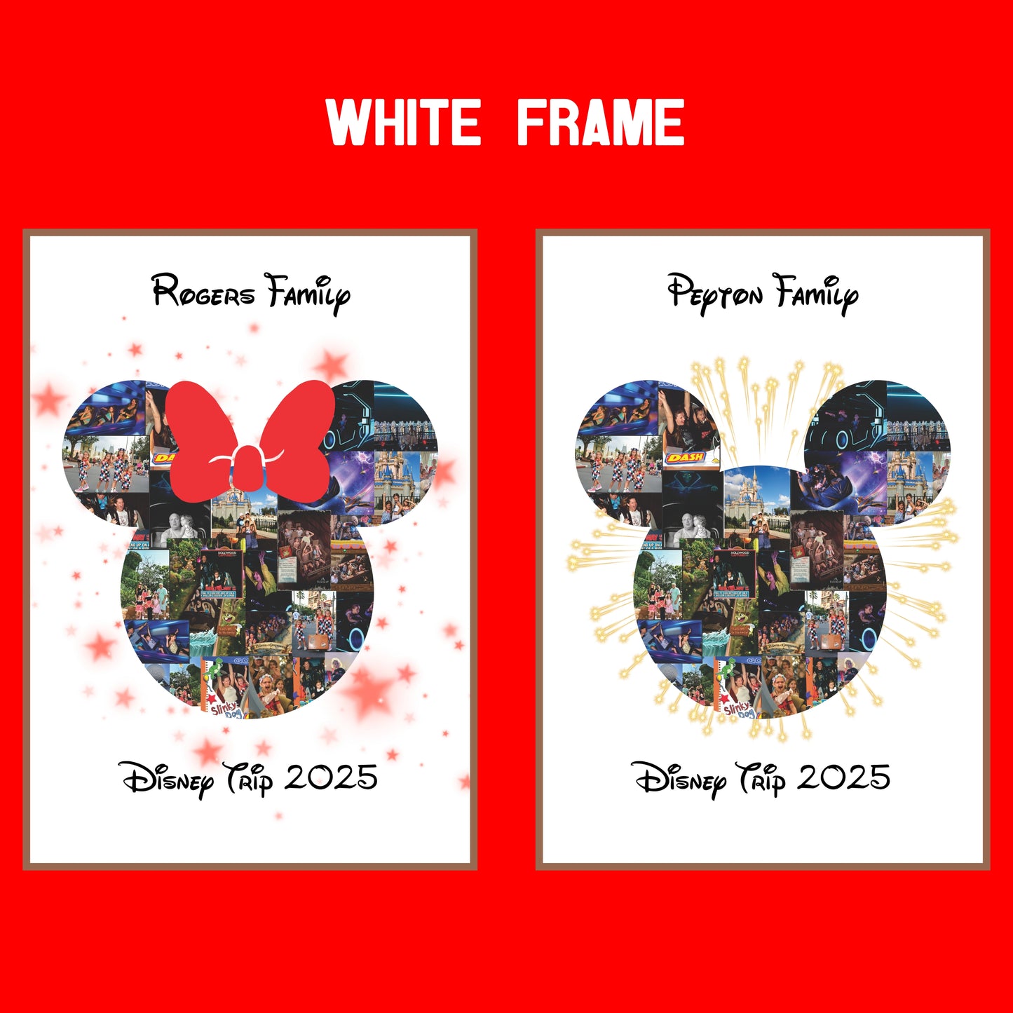 Mickey & Minnie Photo Collage – Custom Disney Vacation Keepsake