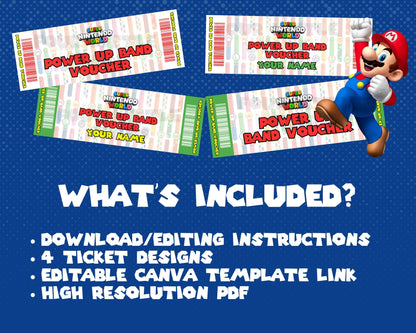 Super Nintendo World Power Up Band Voucher – Instant Download