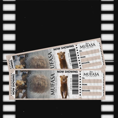 Editable Mufasa Movie Ticket Digital Download