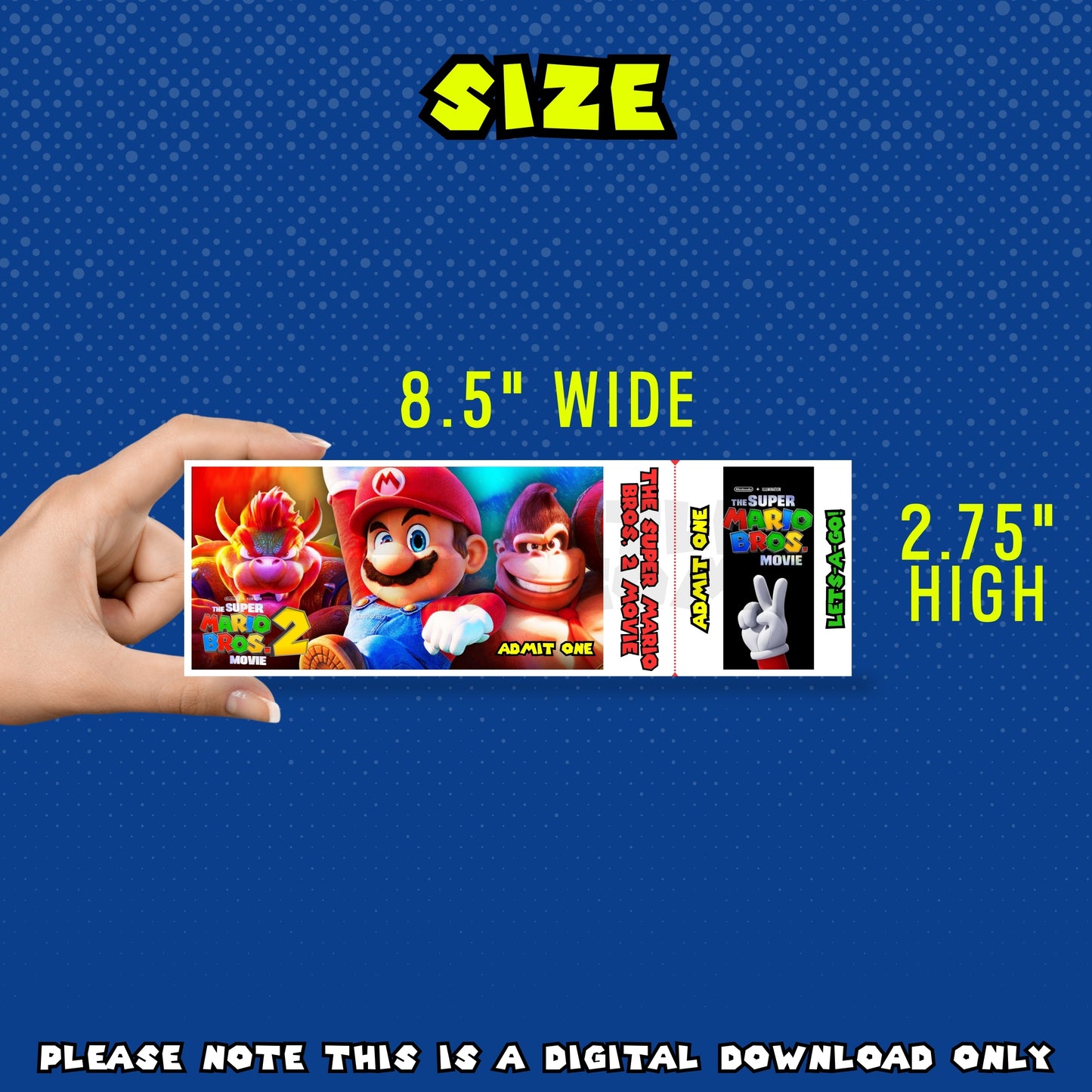 super mario bros 2 movie ticket, super mario movie ticket printable, mario movie night invitation, super mario birthday invitation template, mario movie night surprise, printable movie ticket template, editable canva ticket template, super mario party invitation, kids movie night ticket, digital movie ticket download, mario themed birthday invite, movie night surprise for kids, super mario invitation printable, editable movie ticket template, video game birthday invitation, super mario party printable, inst