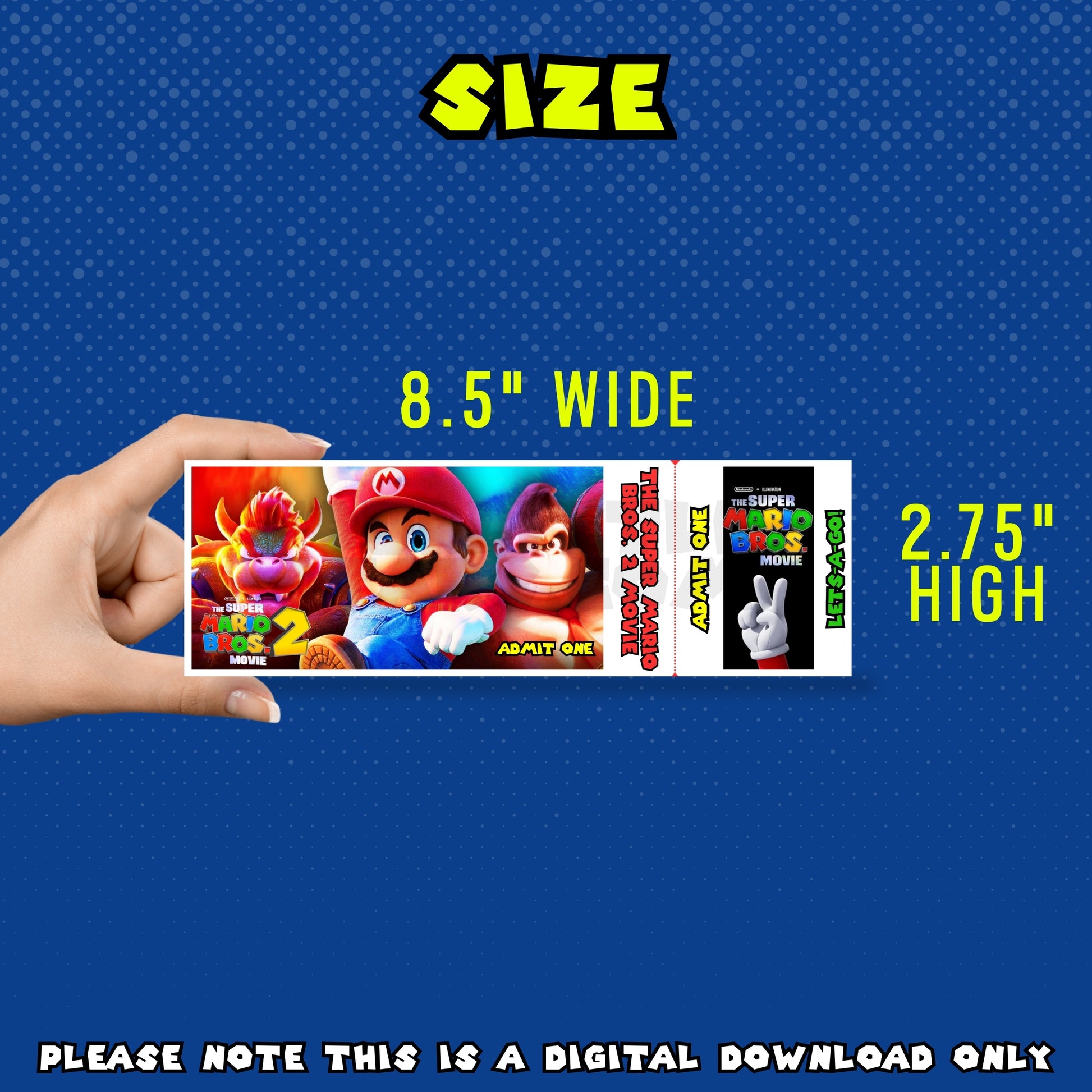 super mario bros 2 movie ticket, super mario movie ticket printable, mario movie night invitation, super mario birthday invitation template, mario movie night surprise, printable movie ticket template, editable canva ticket template, super mario party invitation, kids movie night ticket, digital movie ticket download, mario themed birthday invite, movie night surprise for kids, super mario invitation printable, editable movie ticket template, video game birthday invitation, super mario party printable, inst