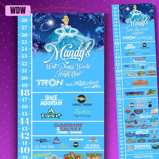 Walt Disney World Princess Ride Height Requirements Chart