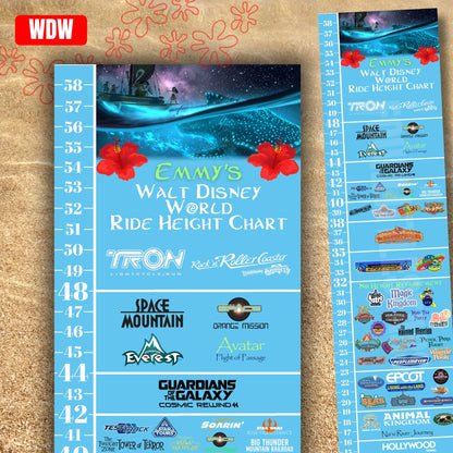 Walt Disney World Moana Ride Height Requirements Chart