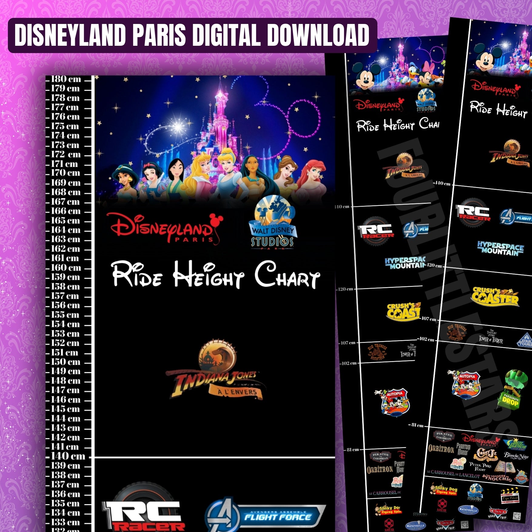 Disneyland Paris Ride Height Chart – Instant Digital Download 2026 ...