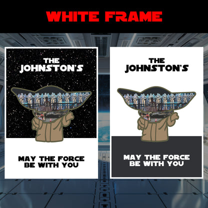 Galaxy Warrior Silhouette Photo Collage – Space Adventure-Inspired Keepsake