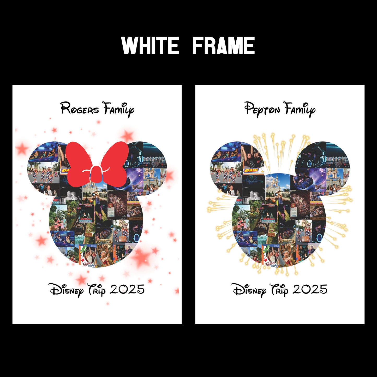 Mickey & Minnie Photo Collage – Custom Disney Vacation Keepsake